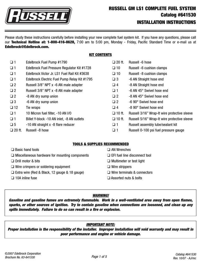 Edelbrock Russell 641530 User manual