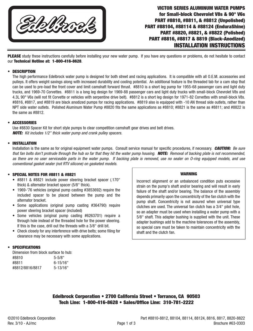 Edelbrock 63-0303 installation instructions