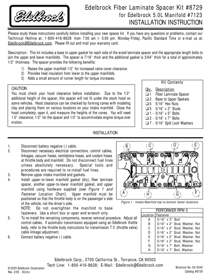 Edelbrock 63-0342 installation instructions