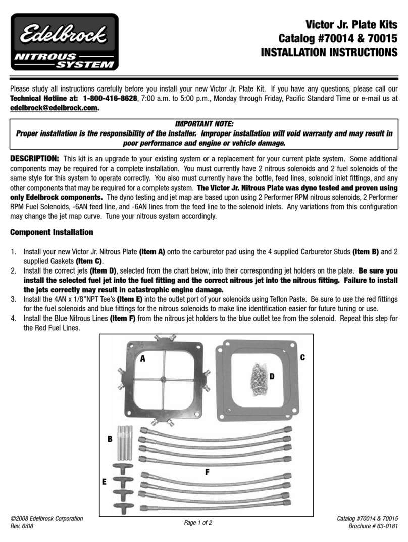 Edelbrock 63-0181 User manual