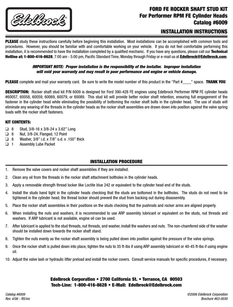 Edelbrock 6009 User manual