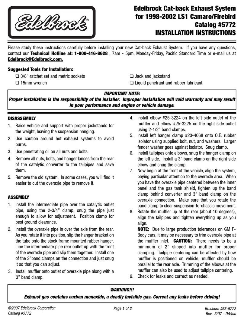 Edelbrock 5772 installation instructions Edelbrock 5772 installation instructions