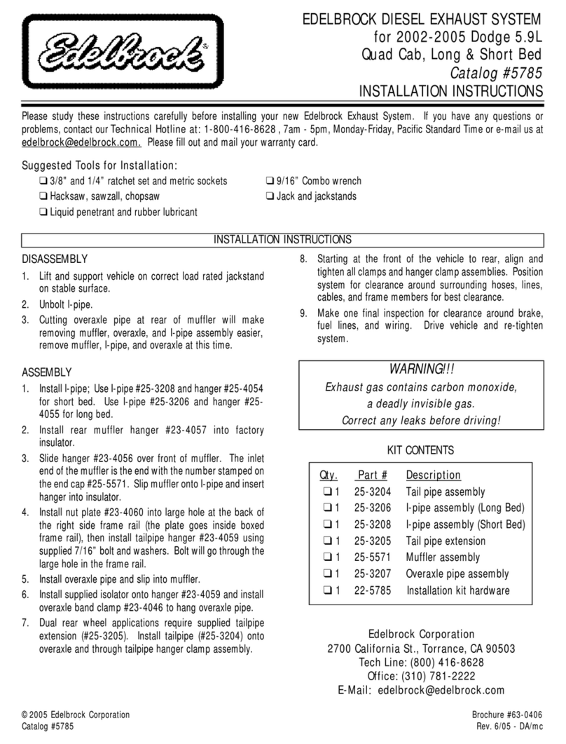 Edelbrock 5785 installation instructions