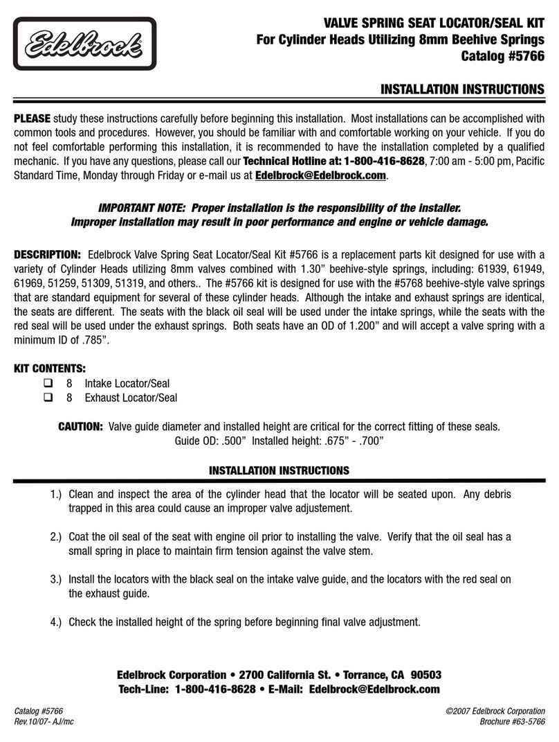 Edelbrock 5766 User manual