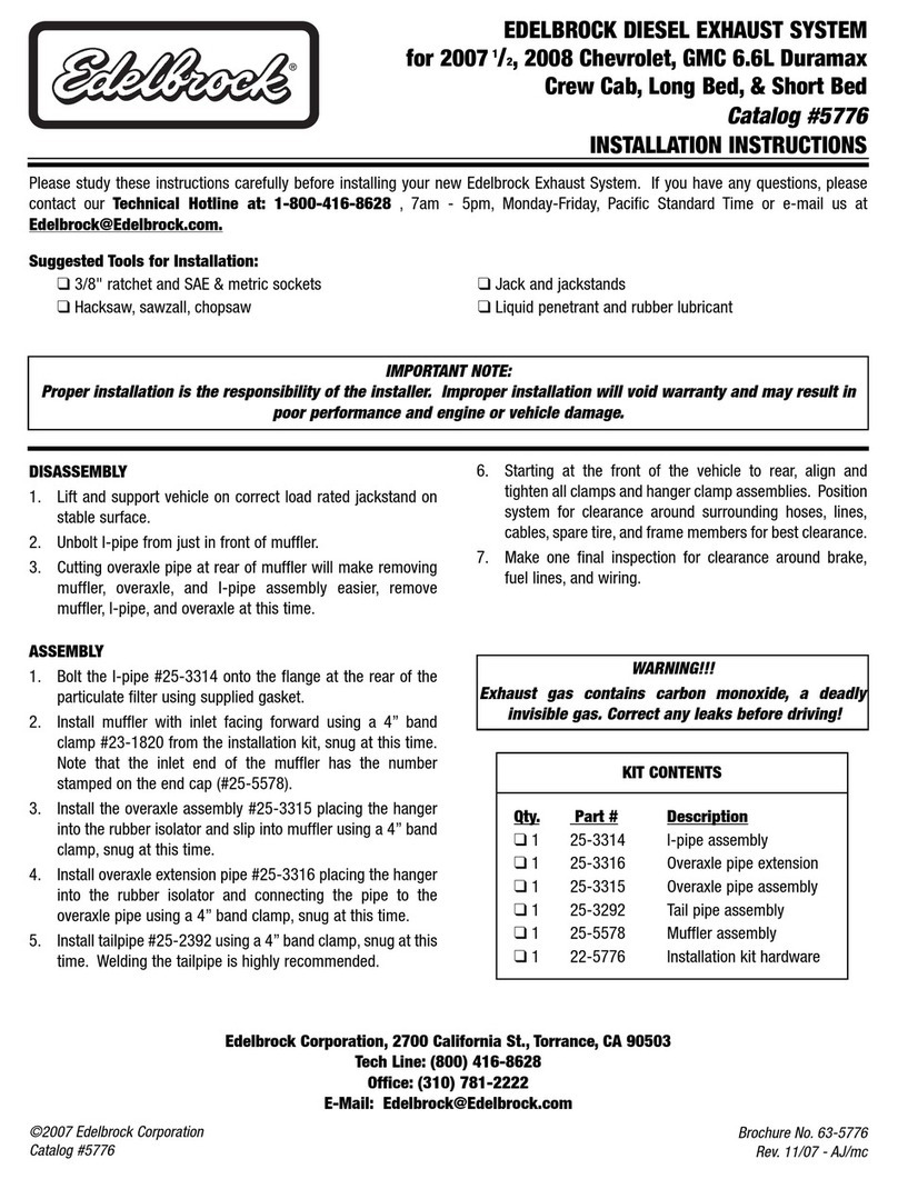 Edelbrock 5776 User manual