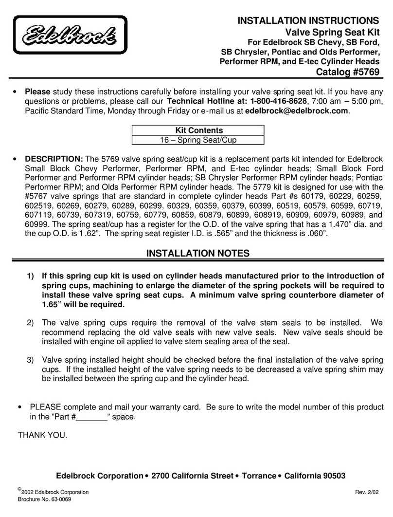 Edelbrock 5769 installation instructions Edelbrock 5769 installation instructions