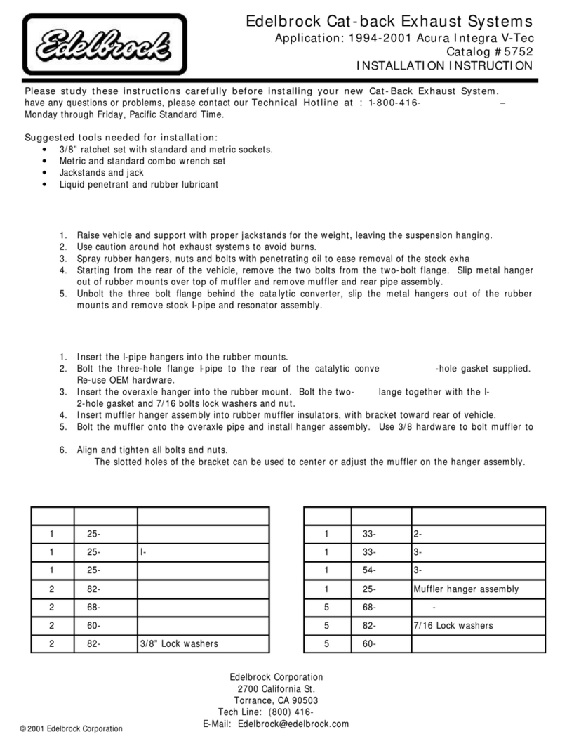 Edelbrock 5752 User manual