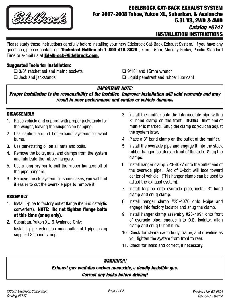 Edelbrock 5747 installation instructions