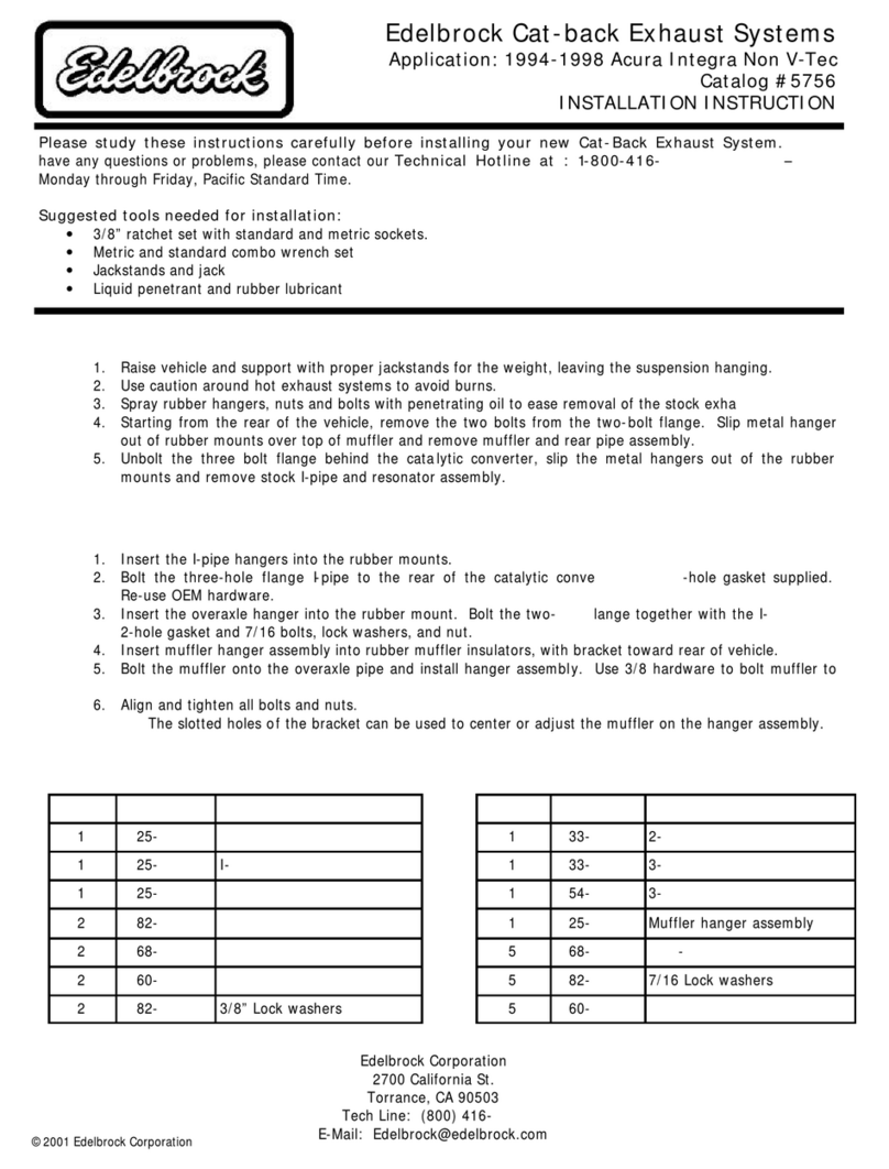 Edelbrock 5756 User manual