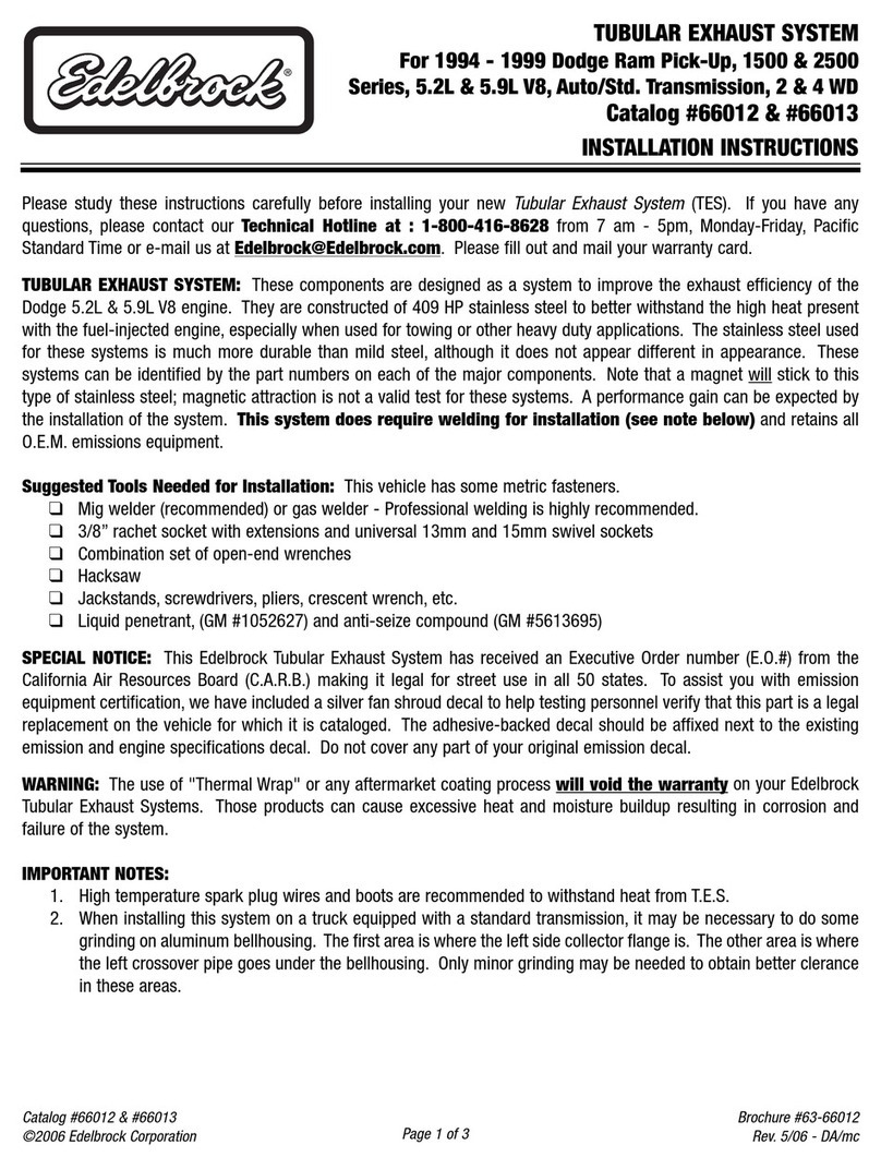 Edelbrock 66013 User manual
