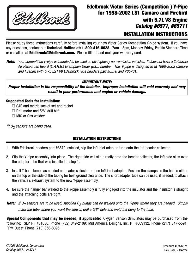 Edelbrock 6571 User manual