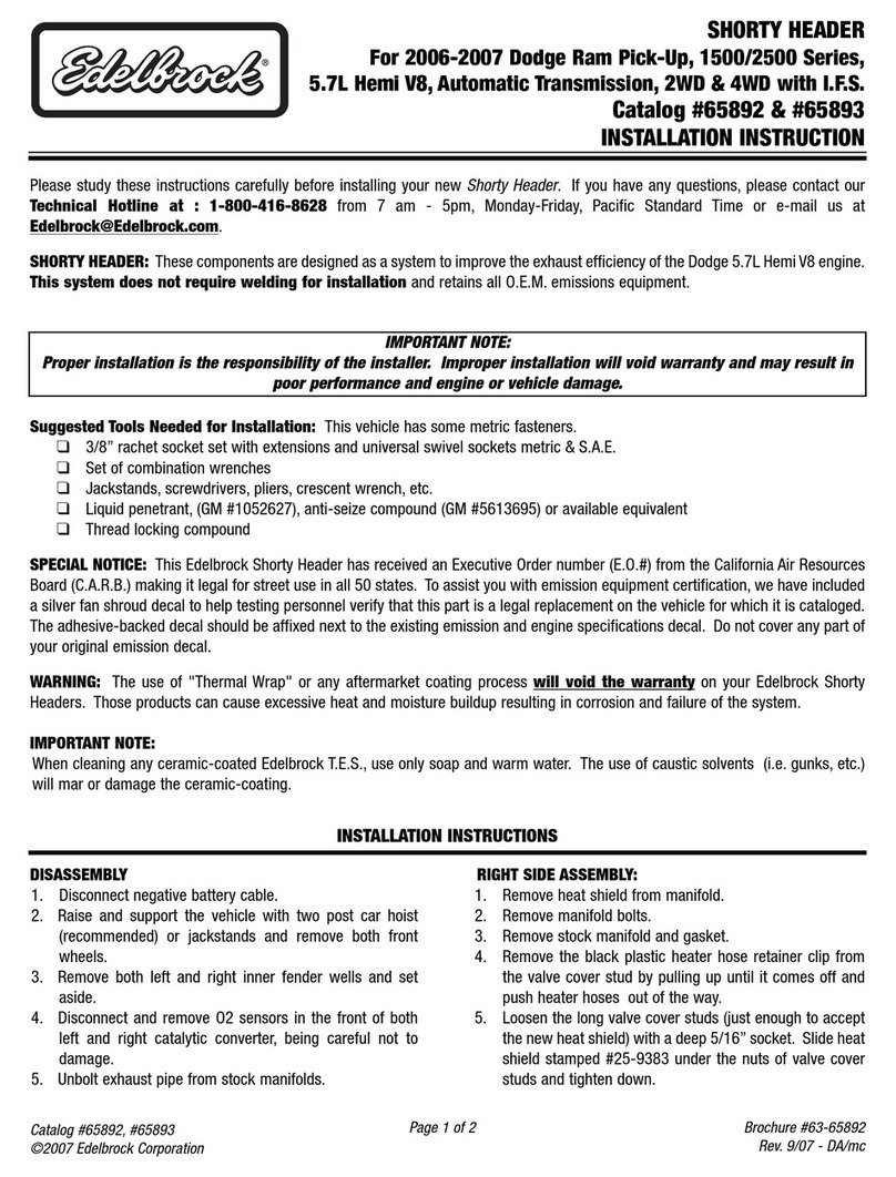 Edelbrock 65892 installation instructions