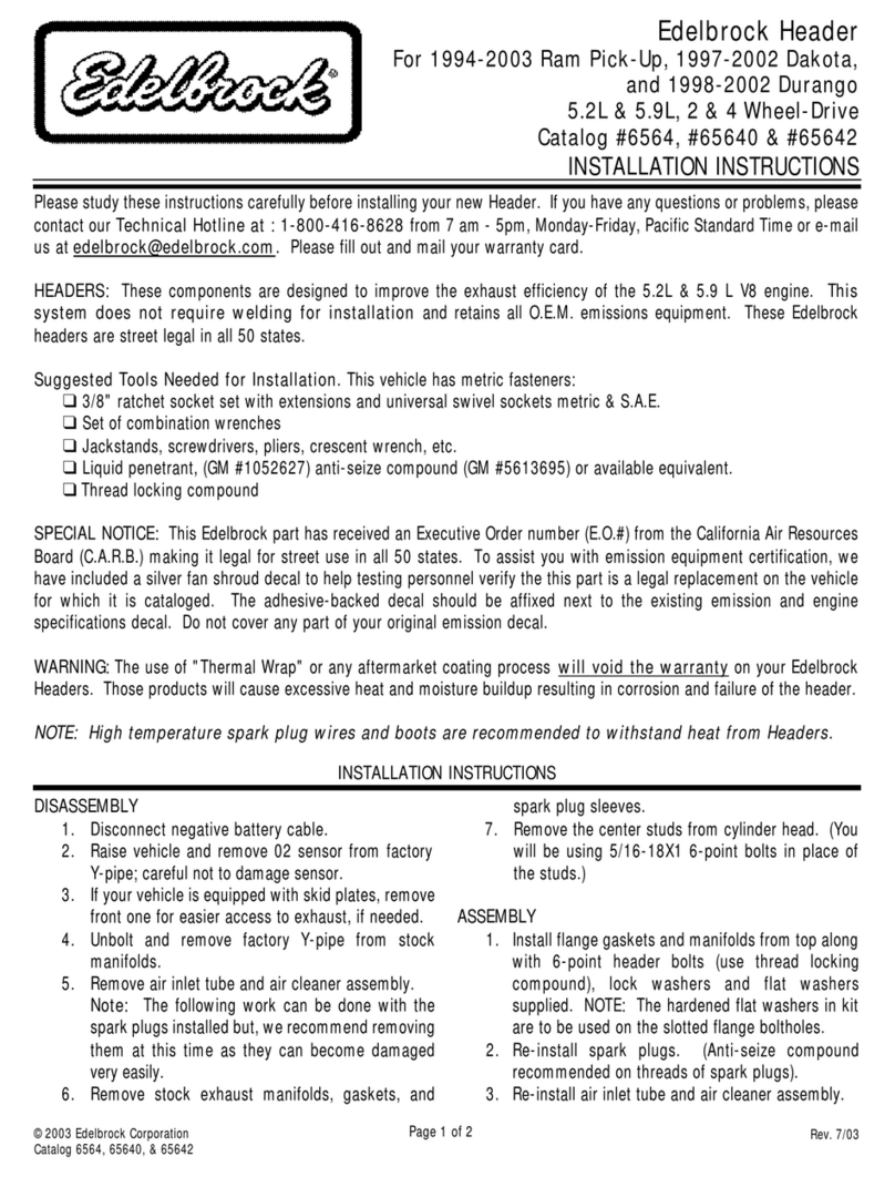 Edelbrock 6564 User manual