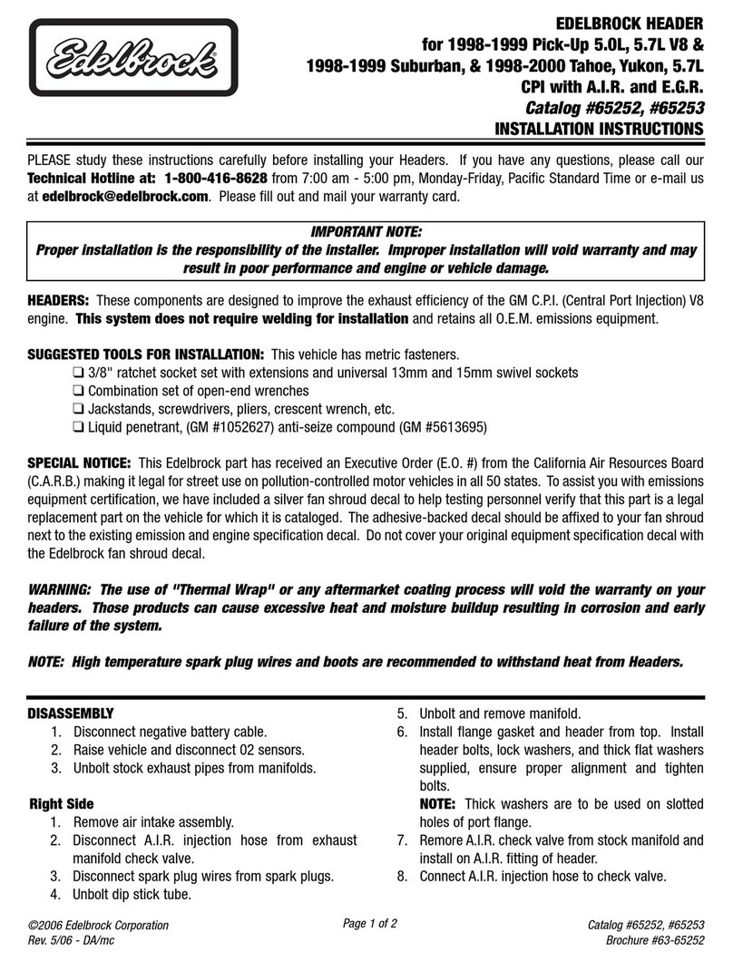 Edelbrock 65252 User manual