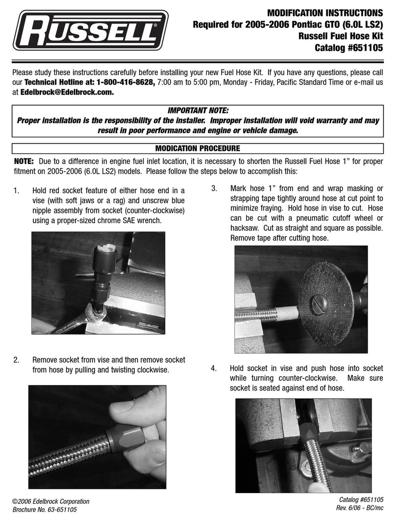 Edelbrock Russell 651105 User manual