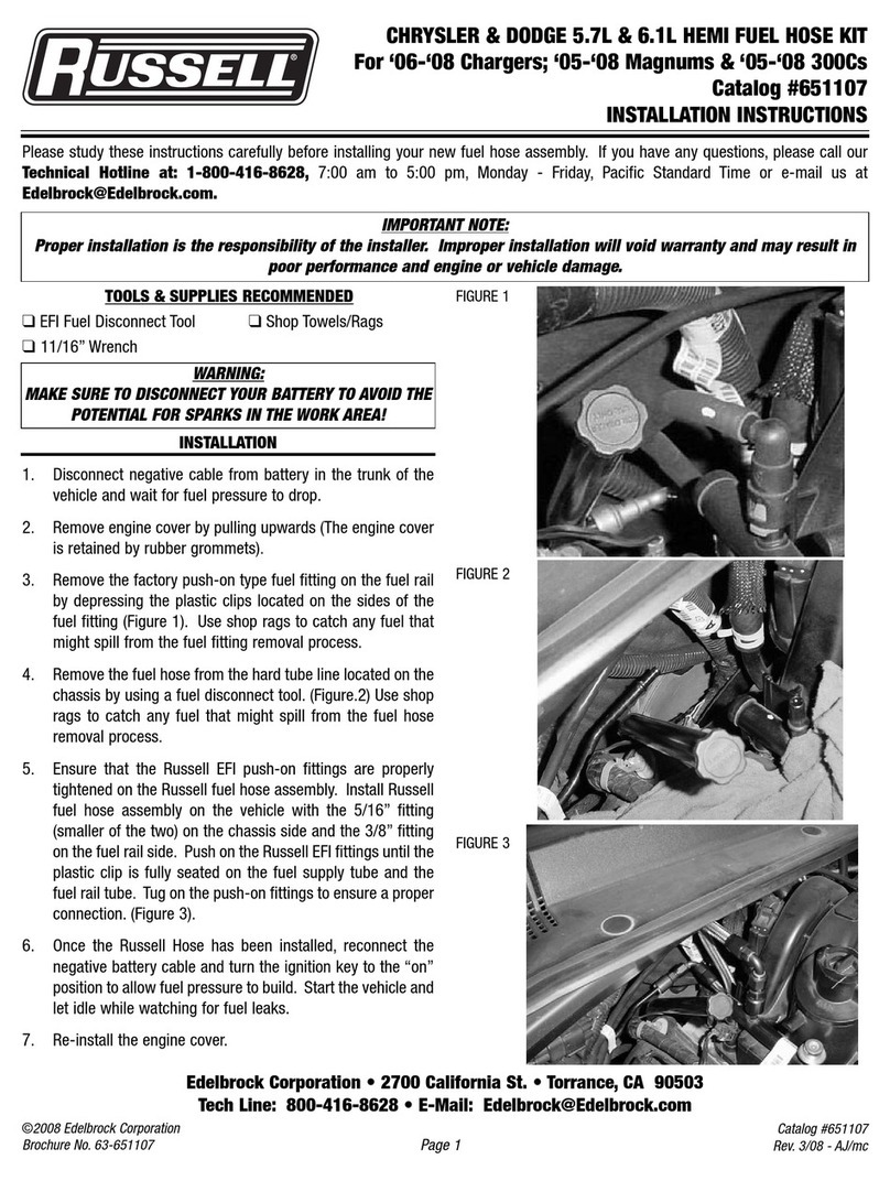 Edelbrock Russell 651107 User manual