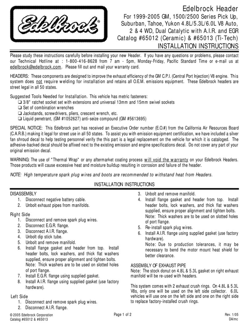 Edelbrock 65012 installation instructions