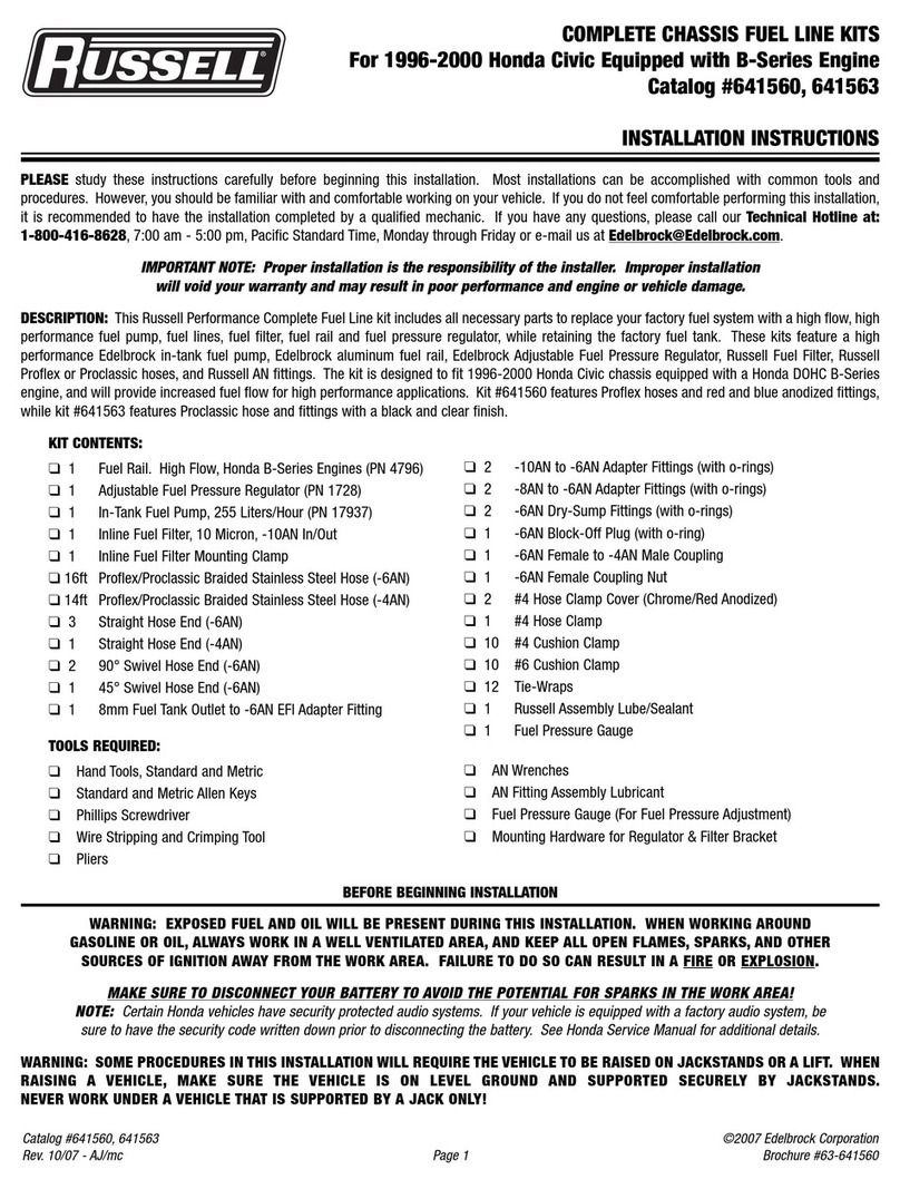 Edelbrock 641563 User manual