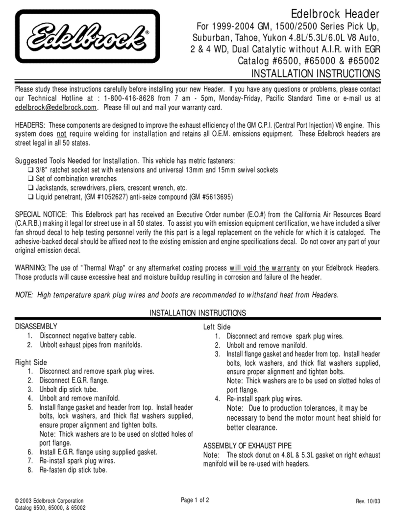Edelbrock 6500 User manual