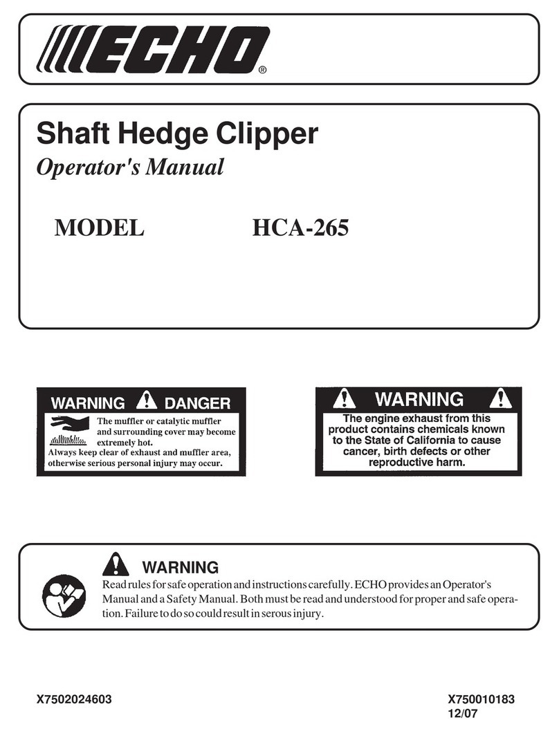 Echo HCA-265 Operator's manual