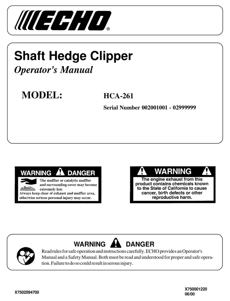 Echo HCA-260 Operator's manual