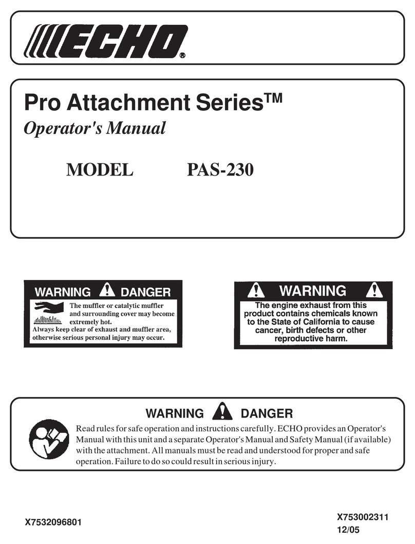 Echo PRO ATTACHMENT SERIES PAS-230 User manual