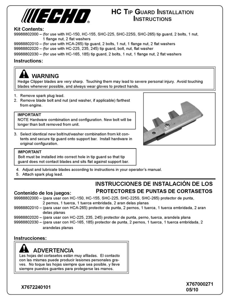 Echo HC TIP GUARD 99988802010 User manual