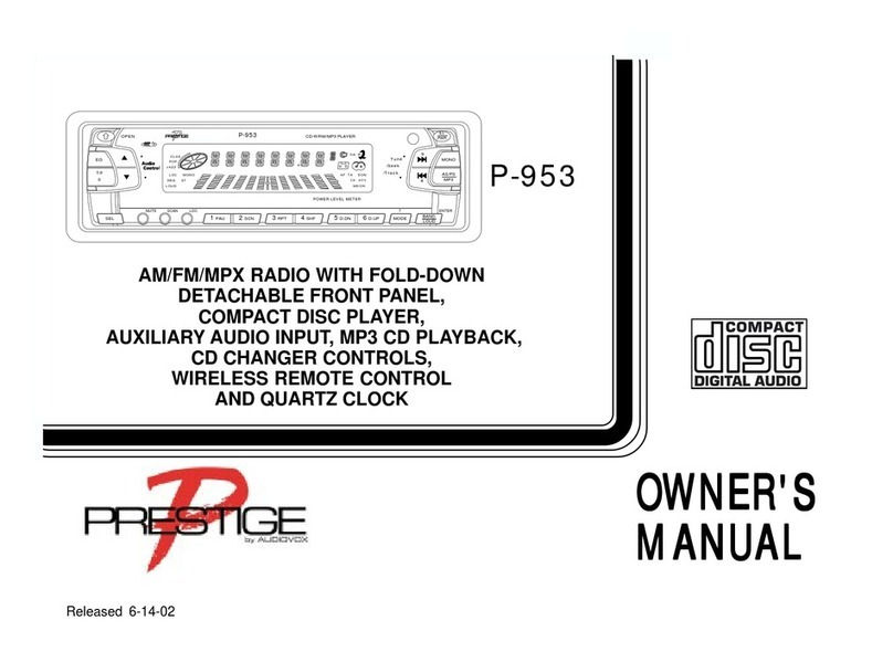 Audiovox Prestige P-953 owner's manual