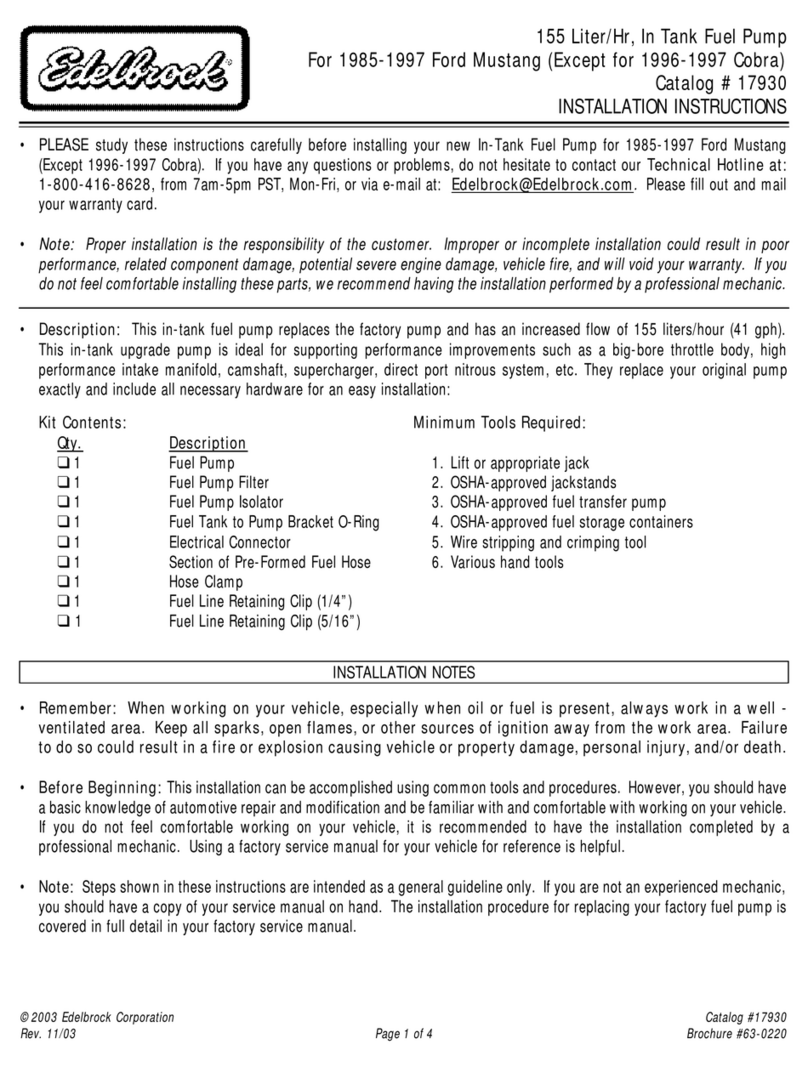 Edelbrock 17930 User manual