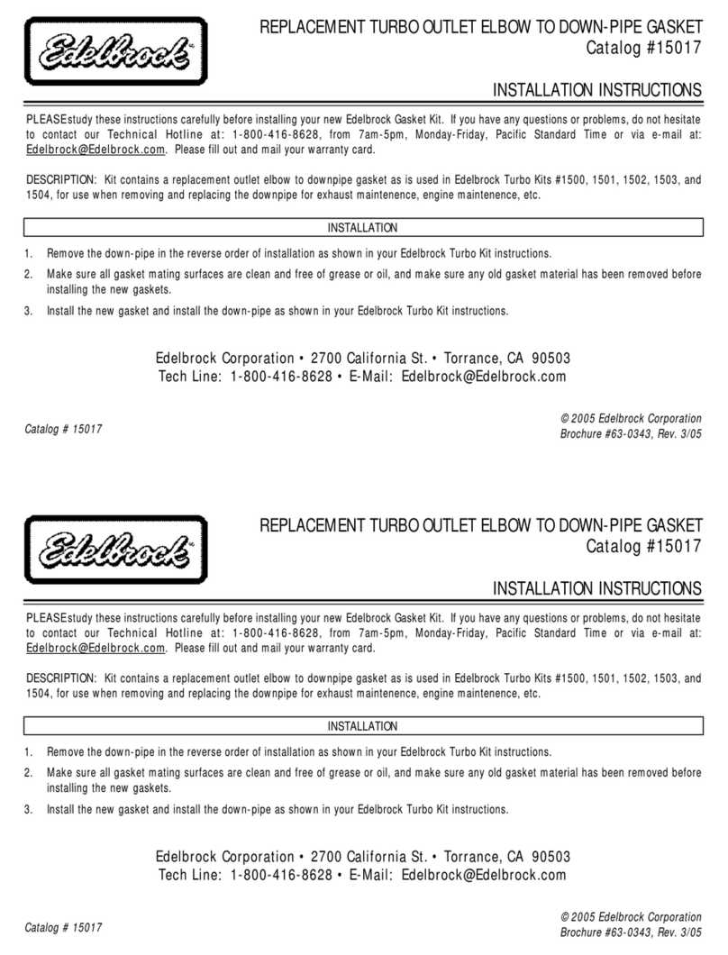 Edelbrock 15017 User manual