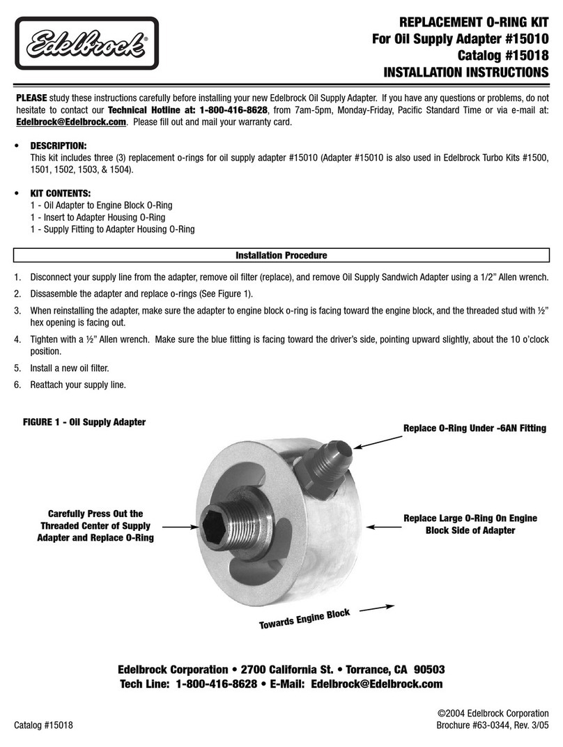 Edelbrock 15018 User manual Edelbrock 15018 User manual