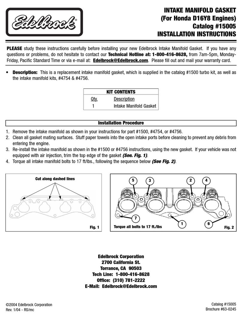 Edelbrock 15005 User manual