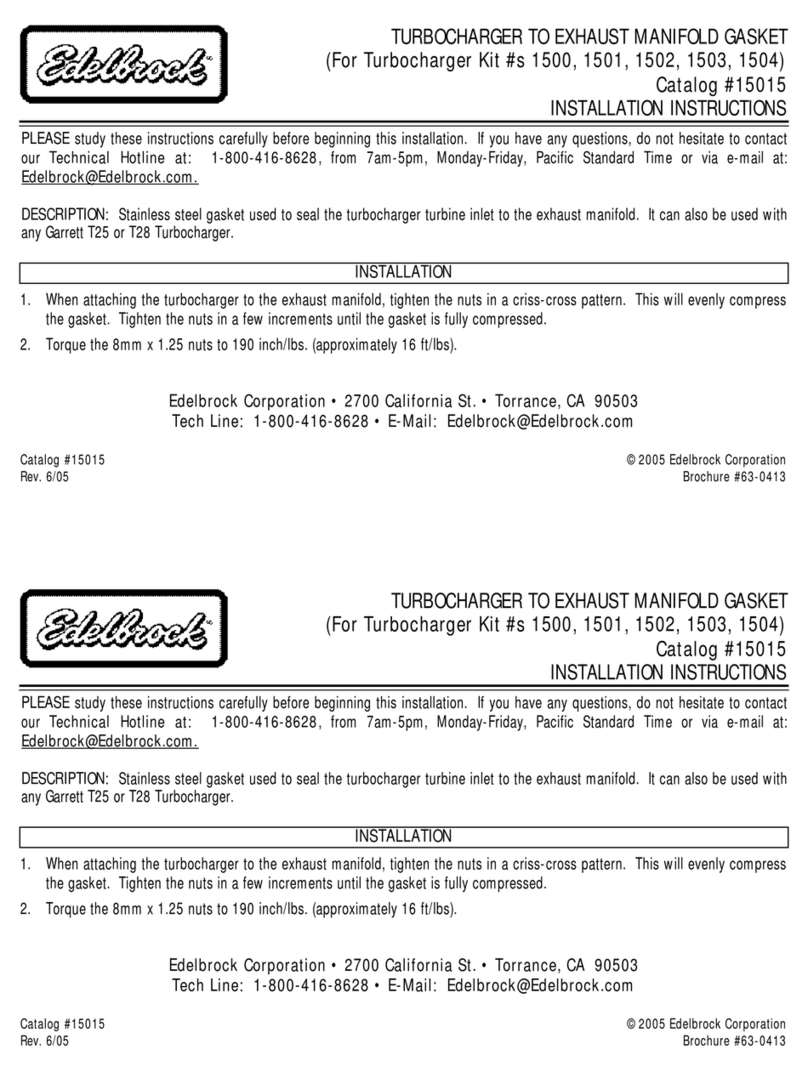 Edelbrock 15015 User manual