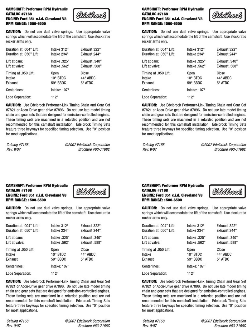 Edelbrock 1500-6500 User manual