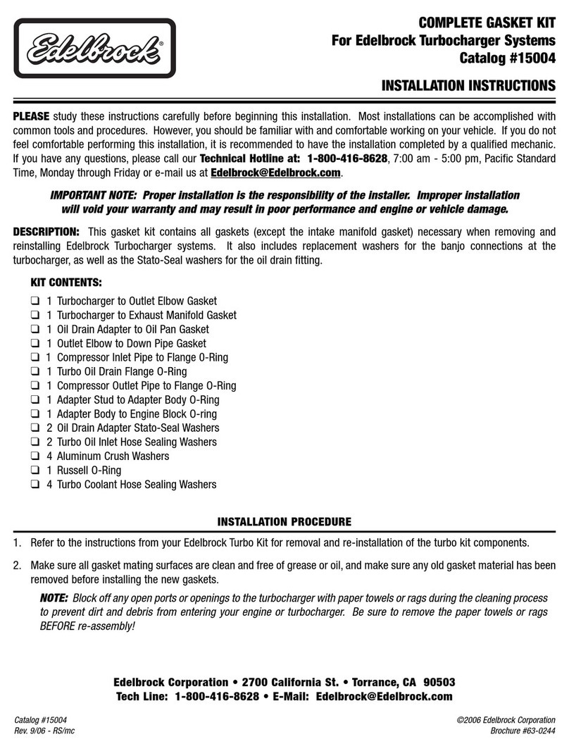 Edelbrock 15004 User manual
