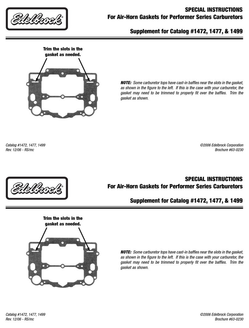Edelbrock 1472 User manual