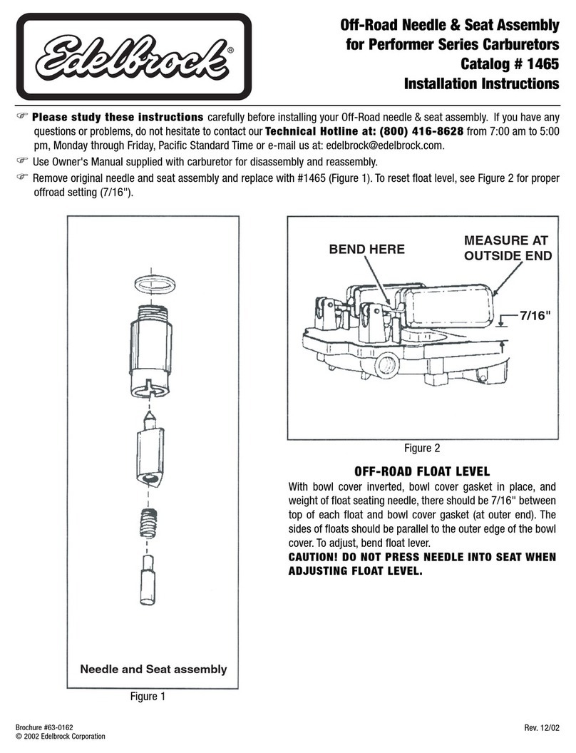 Edelbrock 1465 User manual