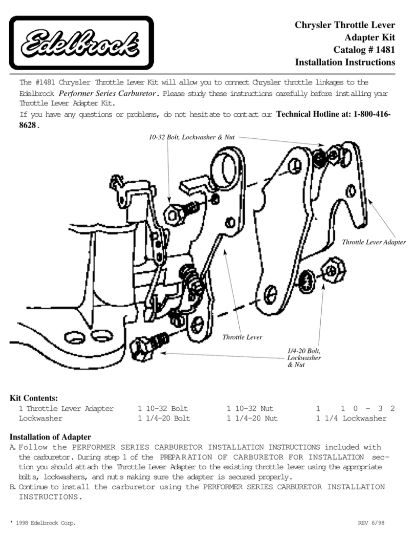 Edelbrock 1481 User manual