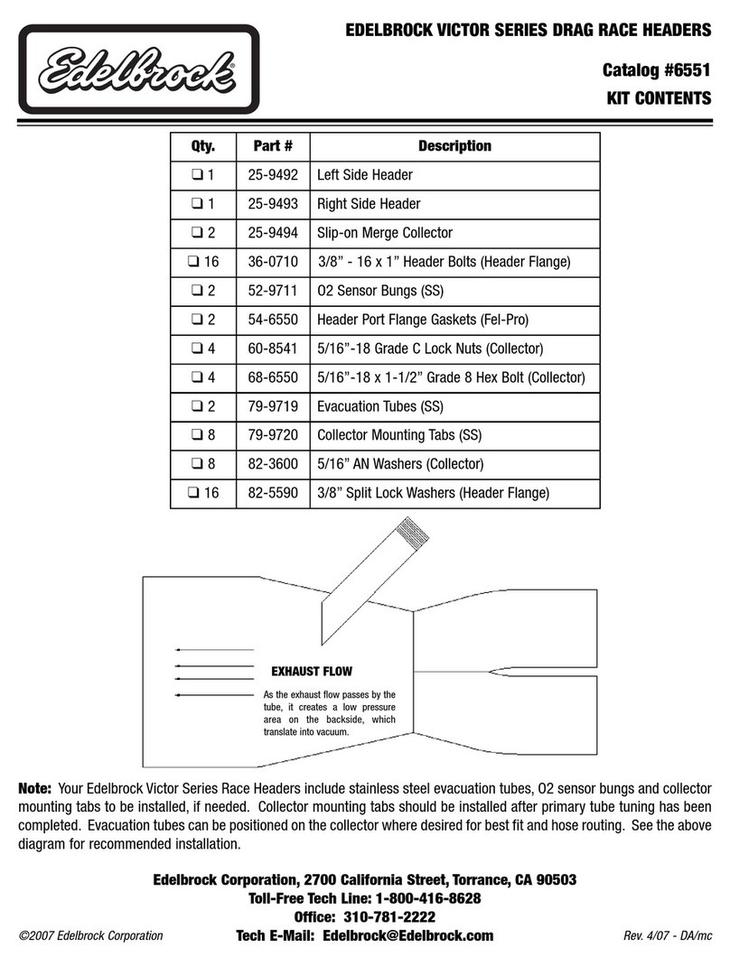 Edelbrock 25-9492 User manual