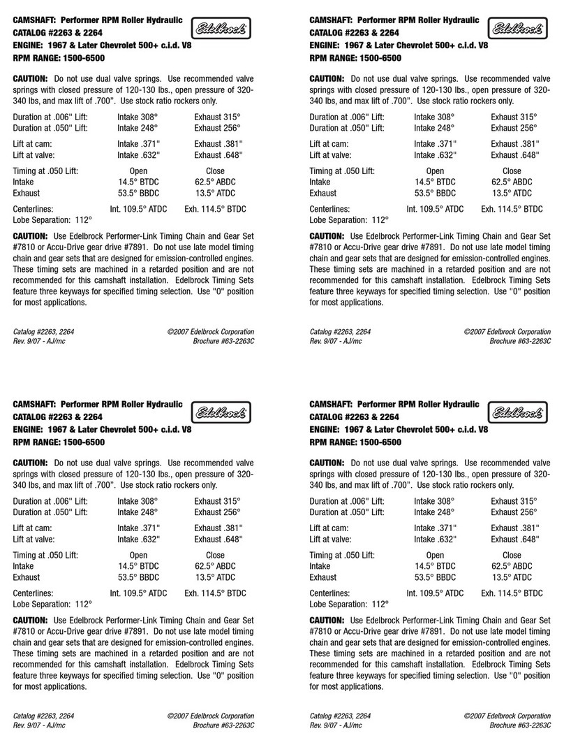 Edelbrock 2263 User manual