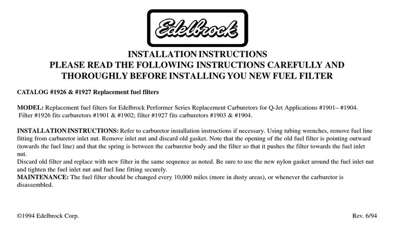 Edelbrock 1926 User manual