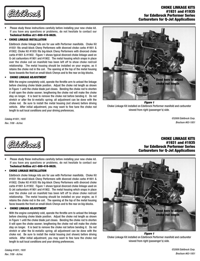 Edelbrock 1931 User manual