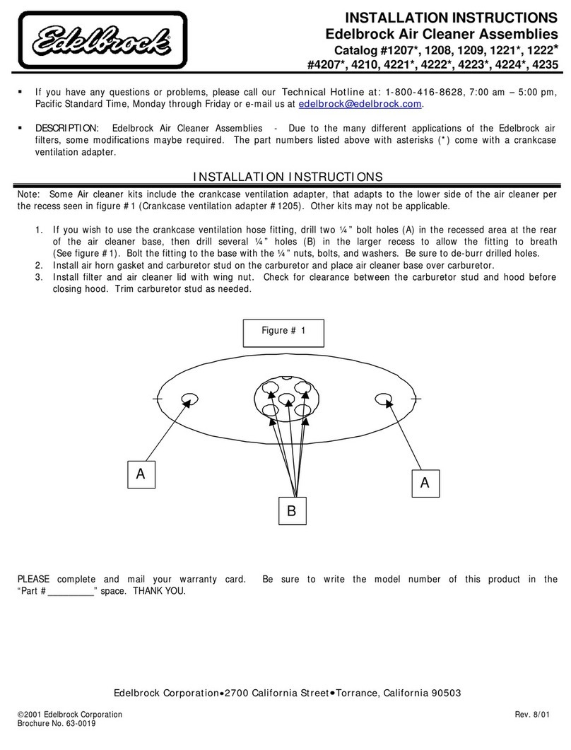 Edelbrock 1207* User manual