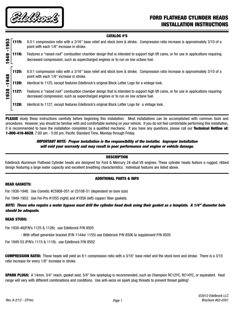 Edelbrock 1115 User manual