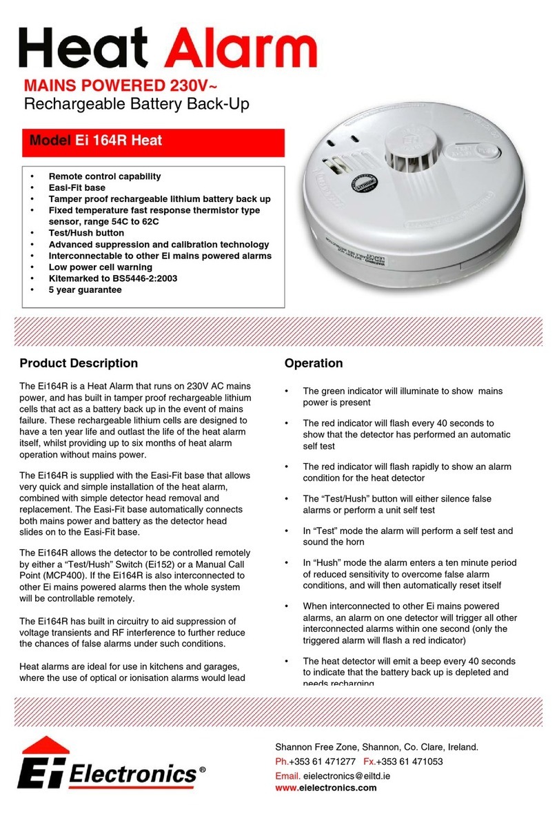 Ei Electronics Heat Alarm Ei 164R Heat Technical specifications Ei Electronics Heat Alarm Ei 164R Heat Technical specifications