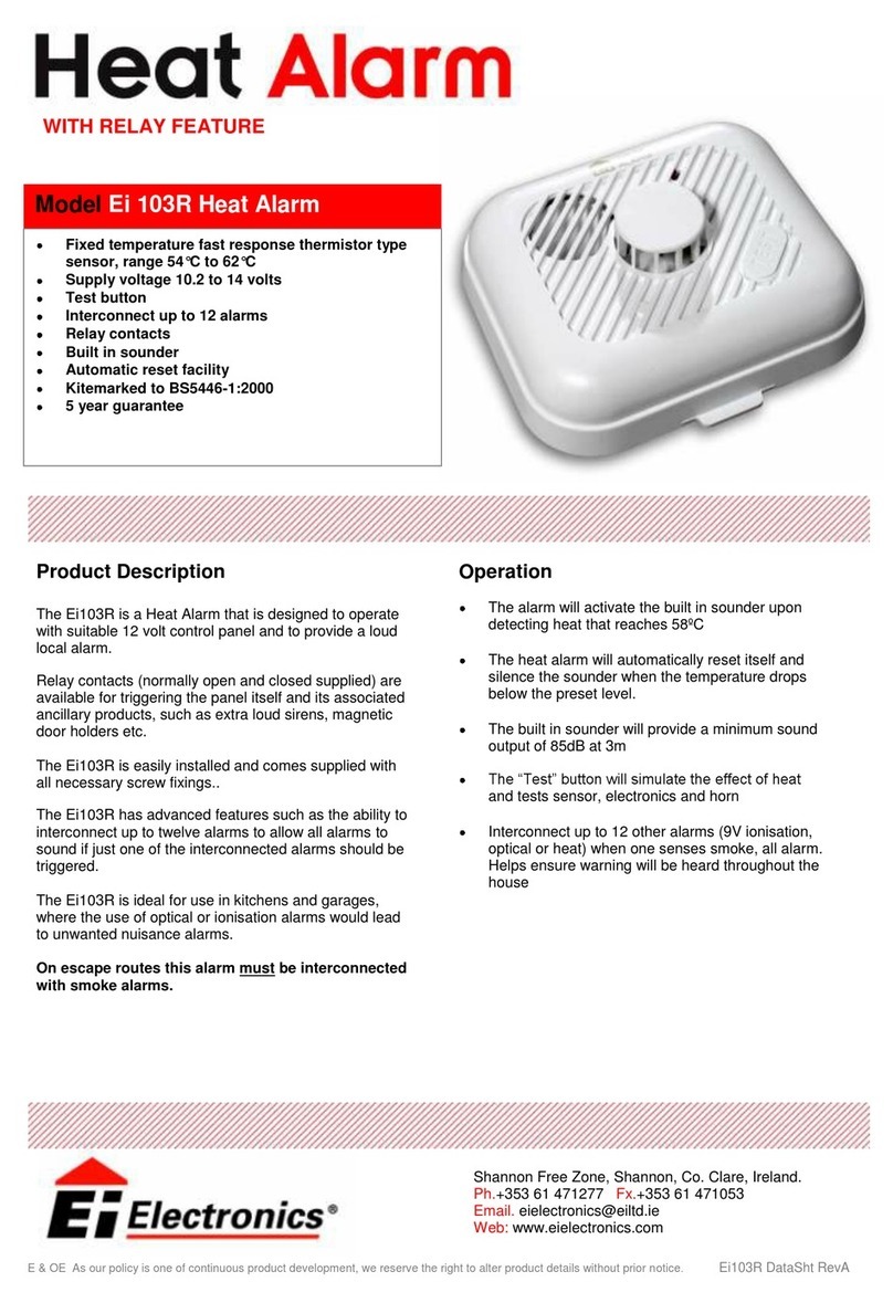 Ei Electronics Heat Alarm Ei 103R Technical specifications Ei Electronics Heat Alarm Ei 103R Technical specifications