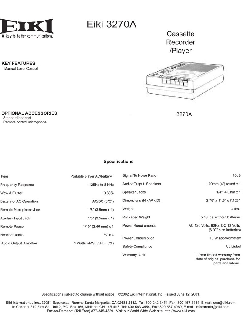 Eiki 3270A User manual