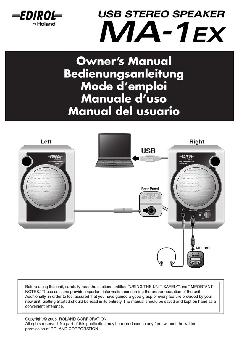 Edirol MA-1EX owner's manual