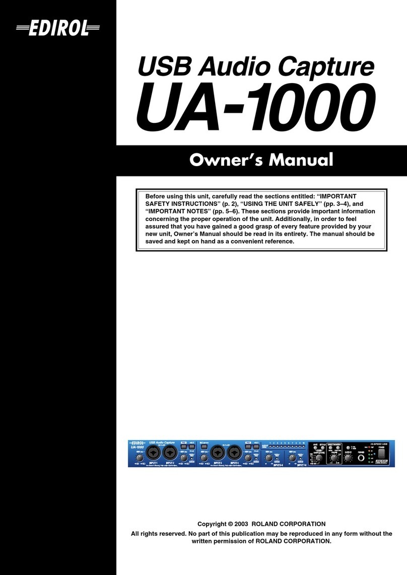 Edirol UA-1000 owner's manual