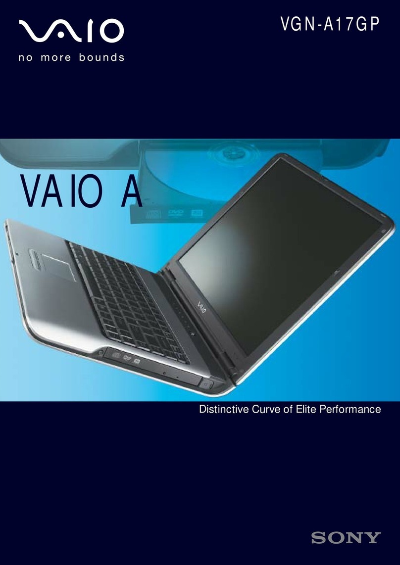 Sony Vaio VGN-A17GP Brochure & specs